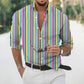 New Long Sleeve Button Lapel Men&