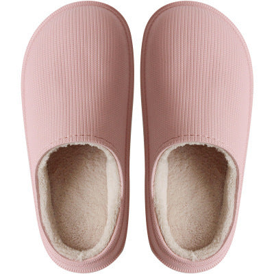 FREE SHIP Unisex Platform Waterproof Cotton Slippers