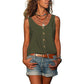 Stylish Solid-Colour V-Neck Vest Shirt