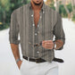 New Long Sleeve Button Lapel Men&