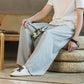 Crane Ribbon Harlan Pants: Elegant Chinese Style Wear