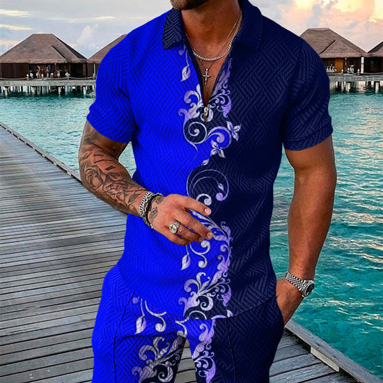 BlueGeo 3D Summer Shirt & Zip Jacket Set