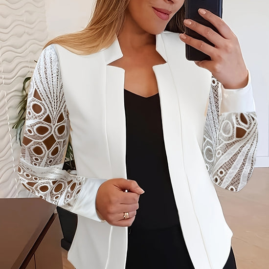 Chic White: Elegant Slim-Fit Long Sleeve Suit