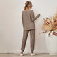 Chic Comfort: Cozy Solid Sleepwear Set