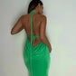 Open Back Slim Cami Strap Long Dresses