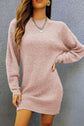 Solid Color Loose Long Sleeves Pullover Coat Sweater