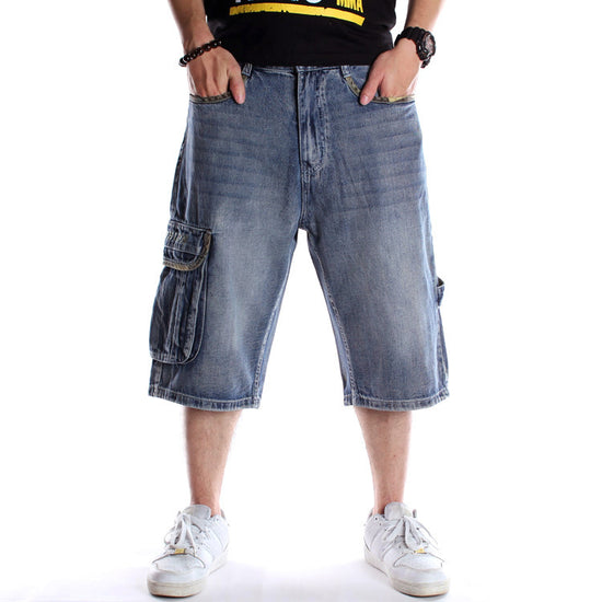 Multi-pocket Hip-hop Denim Shorts