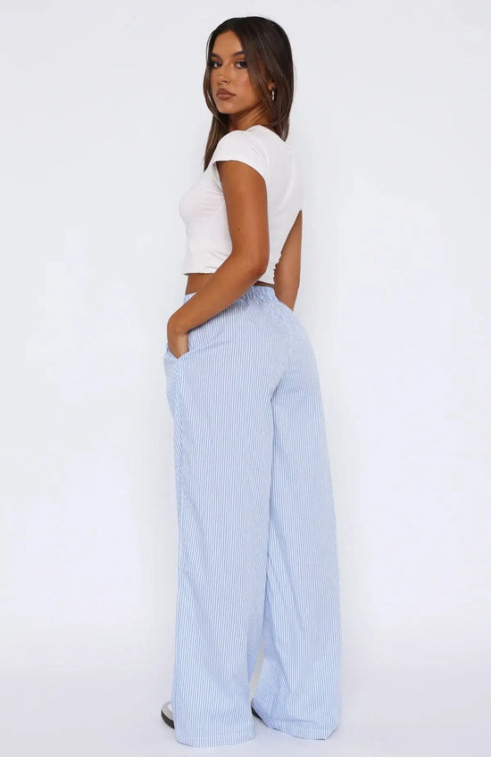 All-Day Ease: Casual Wide-Leg Elastic Pants