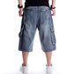 Multi-pocket Hip-hop Denim Shorts