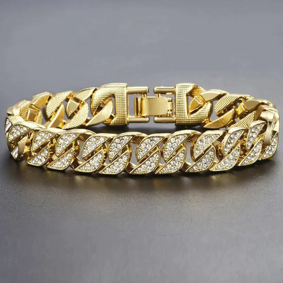 Gold Miami Curb Chain Bracelet