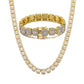 Bling Luxe 12MM Hip-Hop Tennis Chain Set