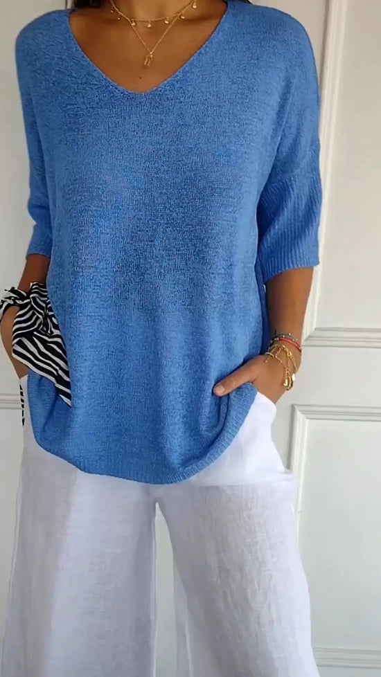 Trendy V-Neck Top