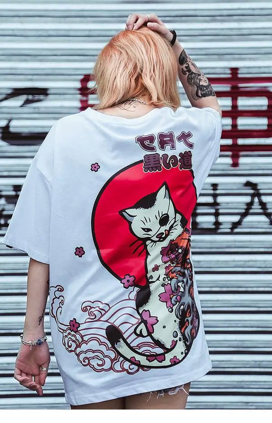 Ukiyo-E Cat Art Tee