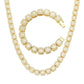 Bling Luxe 12MM Hip-Hop Tennis Chain Set